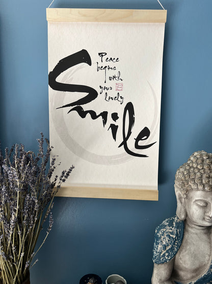 "SMILE" Hanging Canvas