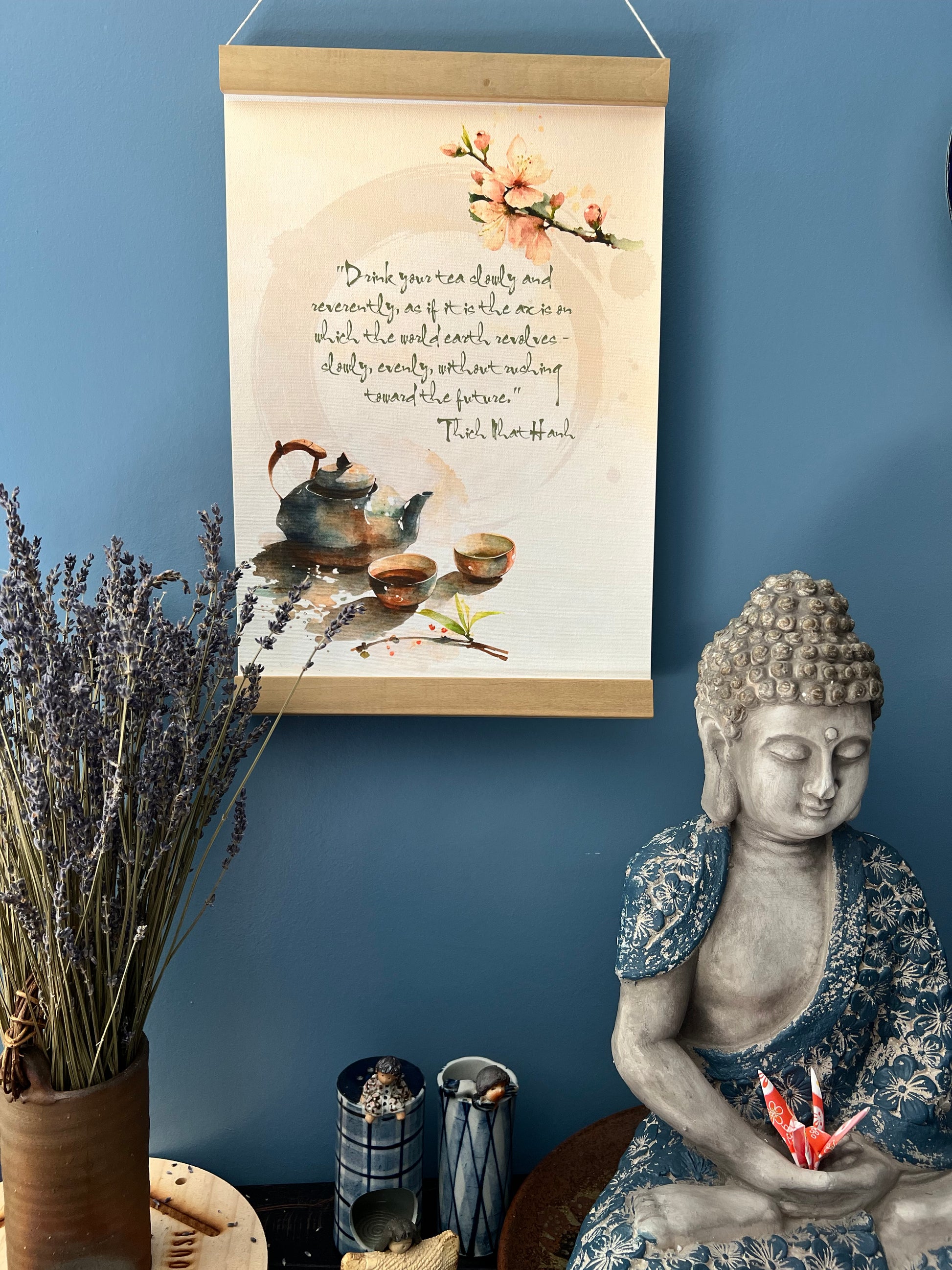 Drink your Tea Hanging Canvas – MERSHOUSE - Main Image