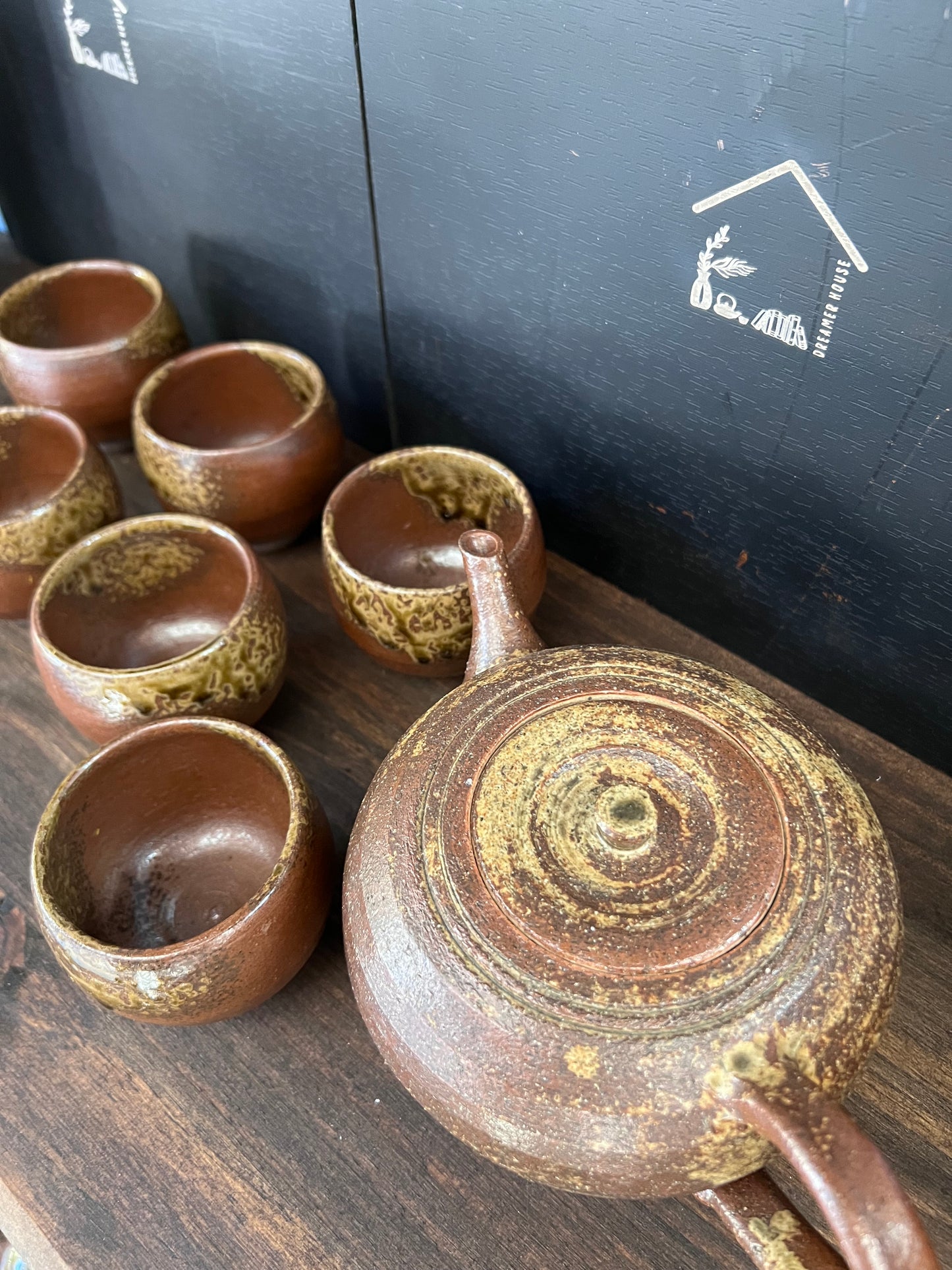 JAPANESE RUSTIC TEAPOT SET (Signed)