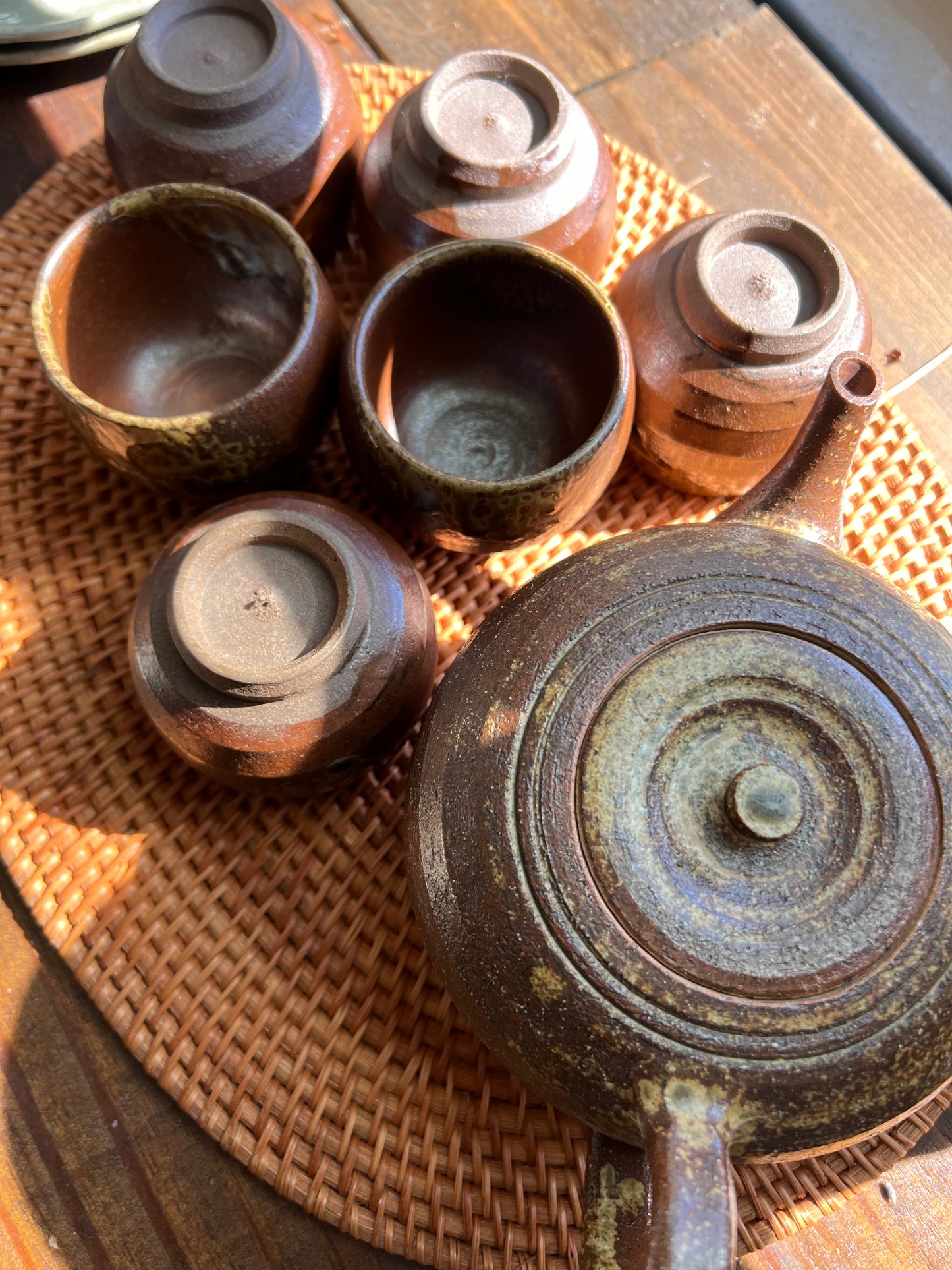 JAPANESE RUSTIC TEAPOT SET (Signed)